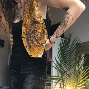 Amazing gold beaded chicken vest